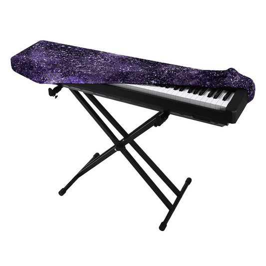 Dark Purple Cosmos Galaxy Space Print Piano Keyboard Cover