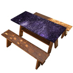 Dark Purple Cosmos Galaxy Space Print Picnic Table Cover