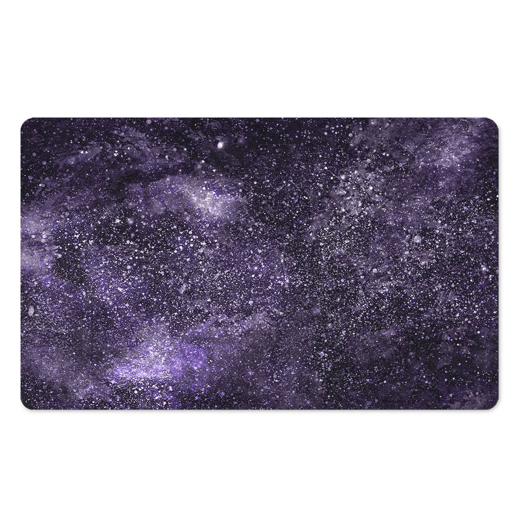 Dark Purple Cosmos Galaxy Space Print Polyester Doormat