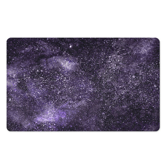 Dark Purple Cosmos Galaxy Space Print Polyester Doormat
