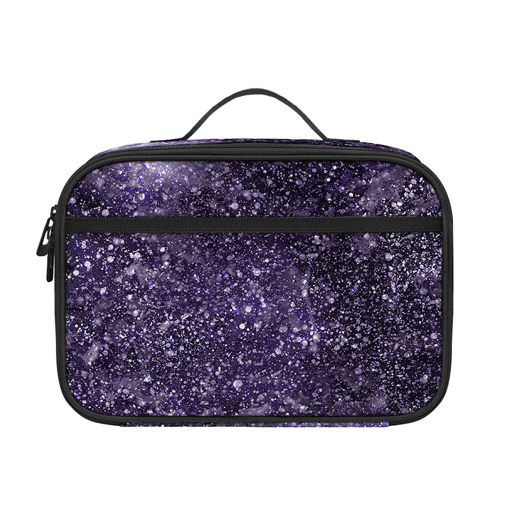 Dark Purple Cosmos Galaxy Space Print Portable Lunch Bag