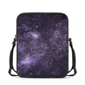 Dark Purple Cosmos Galaxy Space Print Rectangular Crossbody Bag