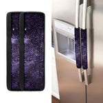 Dark Purple Cosmos Galaxy Space Print Refrigerator Handle Covers