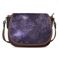 Dark Purple Cosmos Galaxy Space Print Saddle Bag