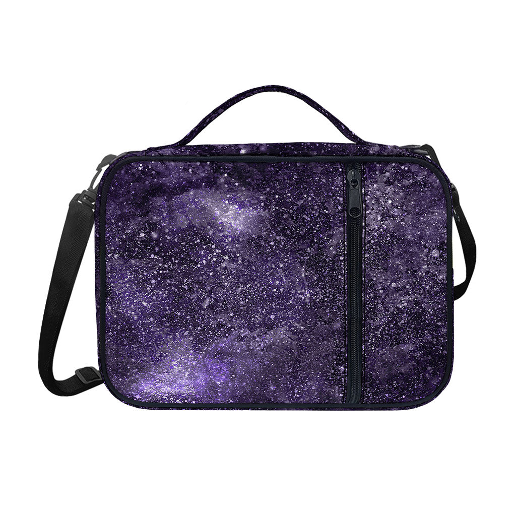 Dark Purple Cosmos Galaxy Space Print Shoulder Strap Bible Bag