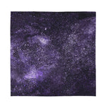 Dark Purple Cosmos Galaxy Space Print Silk Bandana