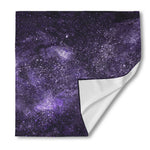 Dark Purple Cosmos Galaxy Space Print Silk Bandana