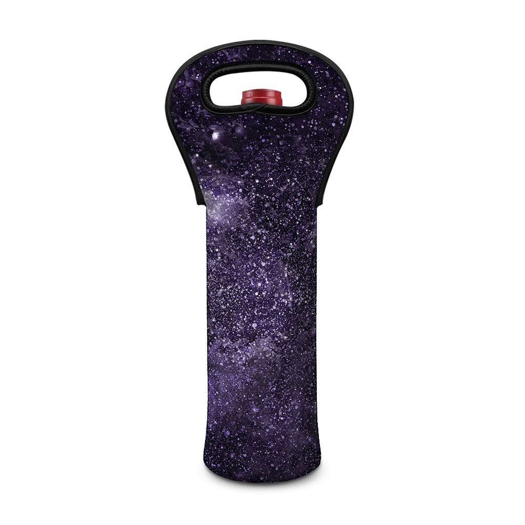 Dark Purple Cosmos Galaxy Space Print Single Neoprene Wine Tote