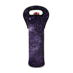 Dark Purple Cosmos Galaxy Space Print Single Neoprene Wine Tote