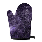 Dark Purple Cosmos Galaxy Space Print Single Oven Mitt