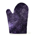 Dark Purple Cosmos Galaxy Space Print Single Oven Mitt
