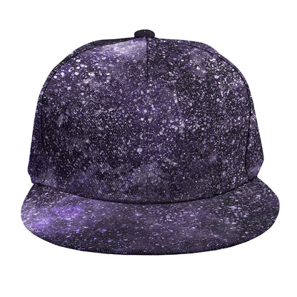 Dark Purple Cosmos Galaxy Space Print Snapback Cap