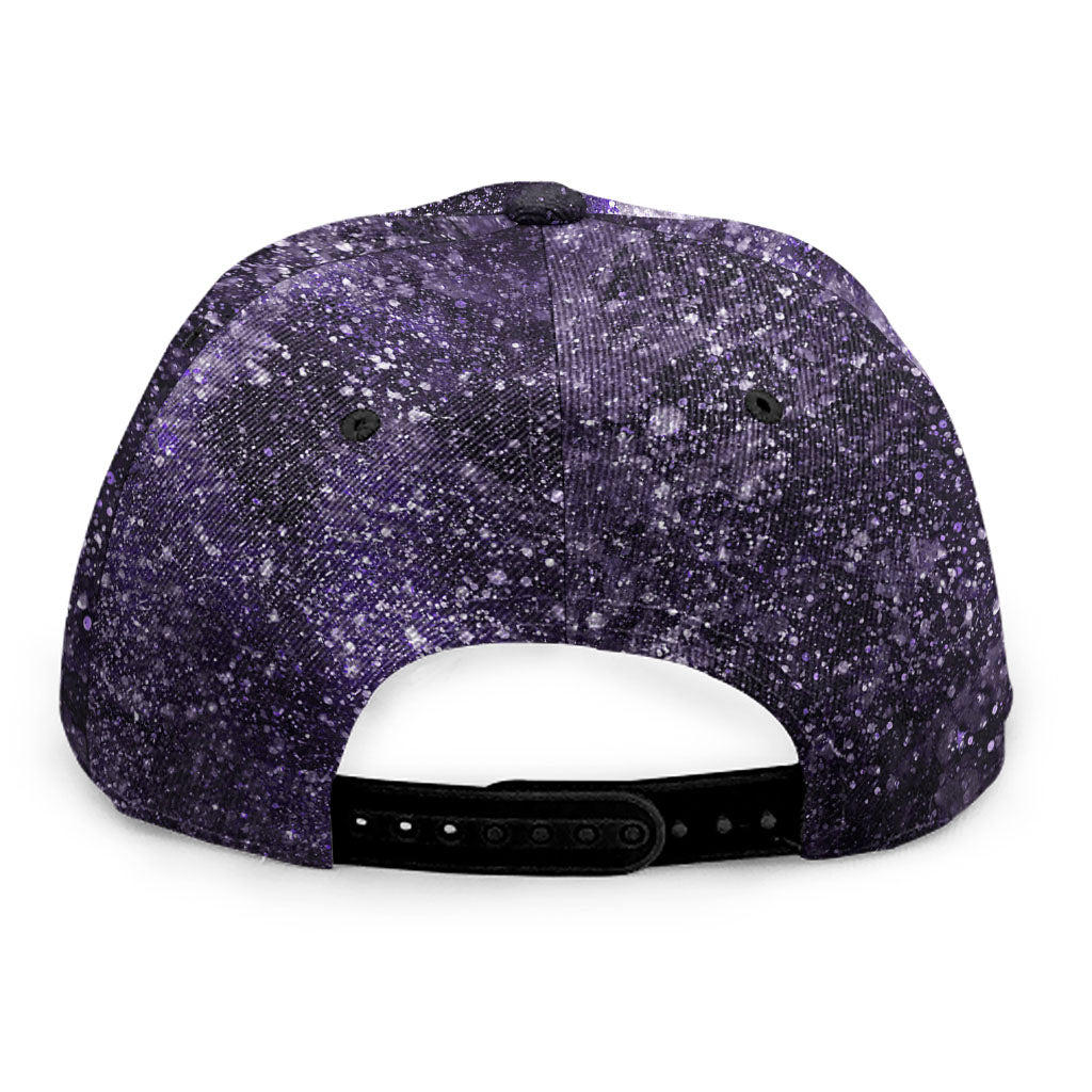 Dark Purple Cosmos Galaxy Space Print Snapback Cap