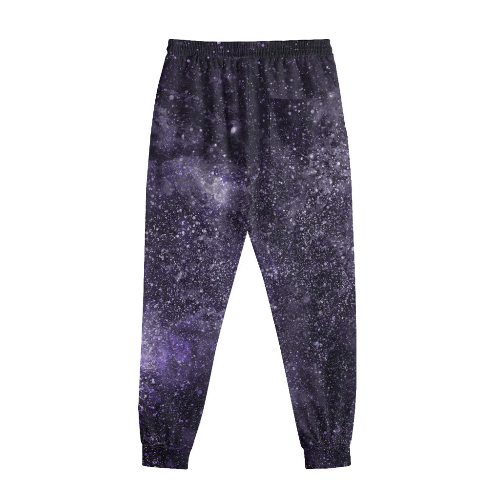 Dark Purple Cosmos Galaxy Space Print Sweatpants