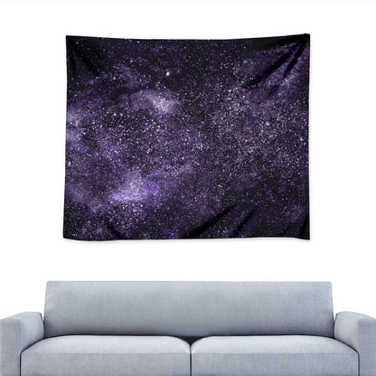 Dark Purple Cosmos Galaxy Space Print Tapestry