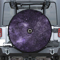 Dark Purple Cosmos Galaxy Space Print Tire Cover With Camera Hole