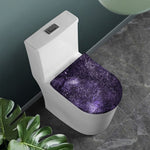 Dark Purple Cosmos Galaxy Space Print Toilet Lid Cover