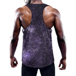 Dark Purple Cosmos Galaxy Space Print Training Tank Top