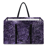 Dark Purple Cosmos Galaxy Space Print Utility Tote Bag