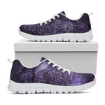 Dark Purple Cosmos Galaxy Space Print White Running Shoes