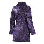 Dark Purple Cosmos Galaxy Space Print Women's Bathrobe