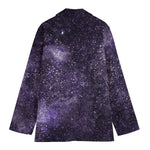 Dark Purple Cosmos Galaxy Space Print Women's Blazer