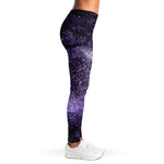 Dark Purple Cosmos Galaxy Space Print Women's Leggings