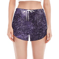 Dark Purple Cosmos Galaxy Space Print Women's Split Running Shorts