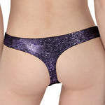 Dark Purple Cosmos Galaxy Space Print Women's Thong