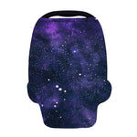 Dark Purple Galaxy Outer Space Print Baby Seat Cover