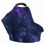 Dark Purple Galaxy Outer Space Print Baby Seat Cover