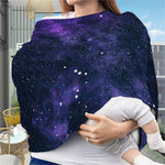 Dark Purple Galaxy Outer Space Print Baby Seat Cover