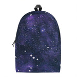 Dark Purple Galaxy Outer Space Print Backpack