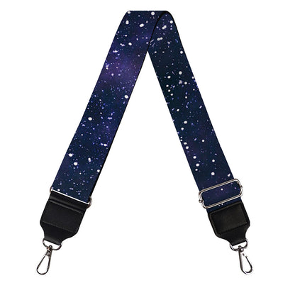 Dark Purple Galaxy Outer Space Print Bag Strap