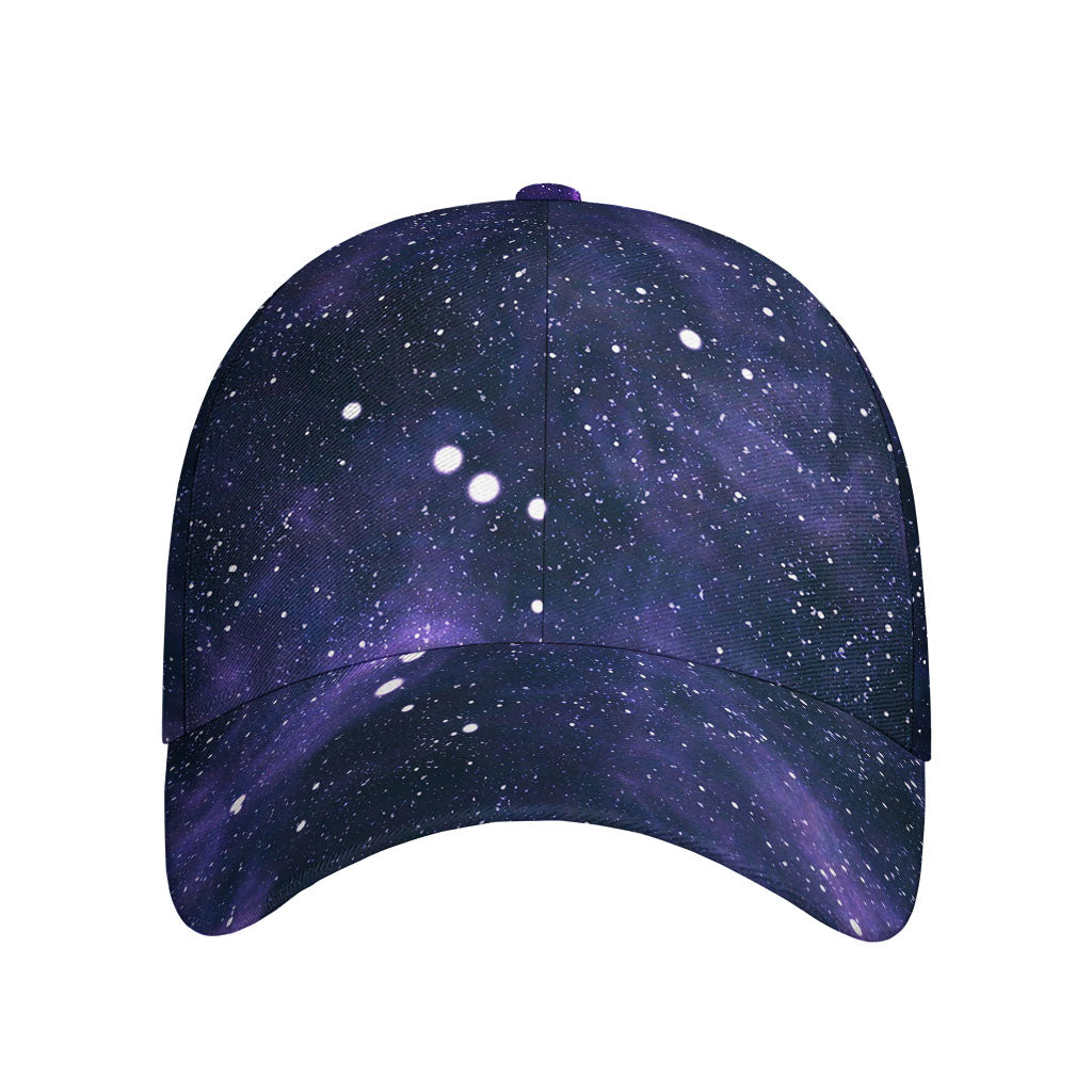 Dark Purple Galaxy Outer Space Print Baseball Cap