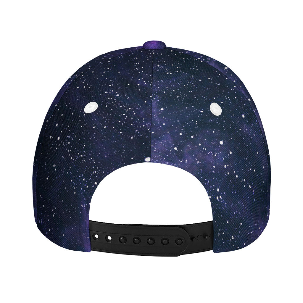 Dark Purple Galaxy Outer Space Print Baseball Cap