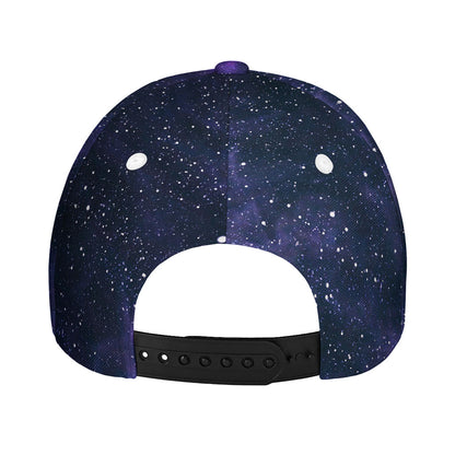 Dark Purple Galaxy Outer Space Print Baseball Cap