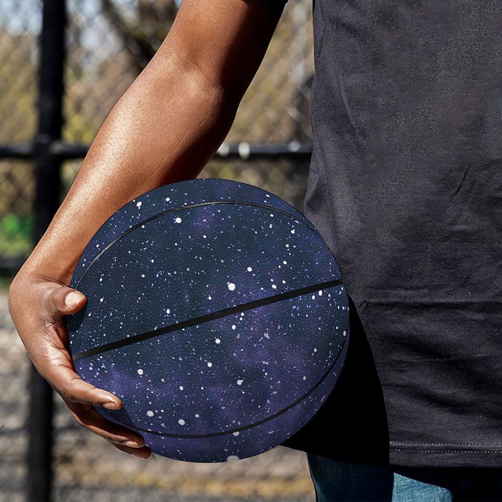 Dark Purple Galaxy Outer Space Print Basketball