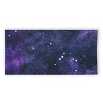 Dark Purple Galaxy Outer Space Print Beach Towel