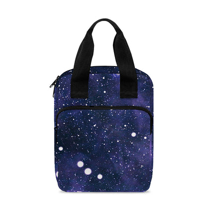 Dark Purple Galaxy Outer Space Print Bible Tote Bag