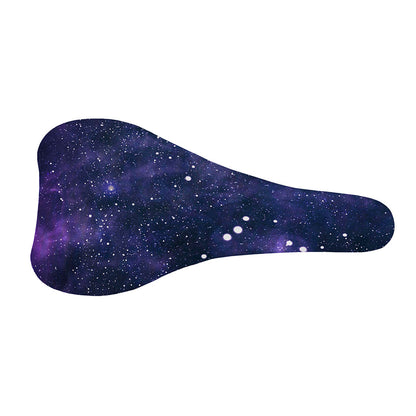 Dark Purple Galaxy Outer Space Print Bicycle Seat Cover