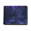 Dark Purple Galaxy Outer Space Print Bifold Wallet
