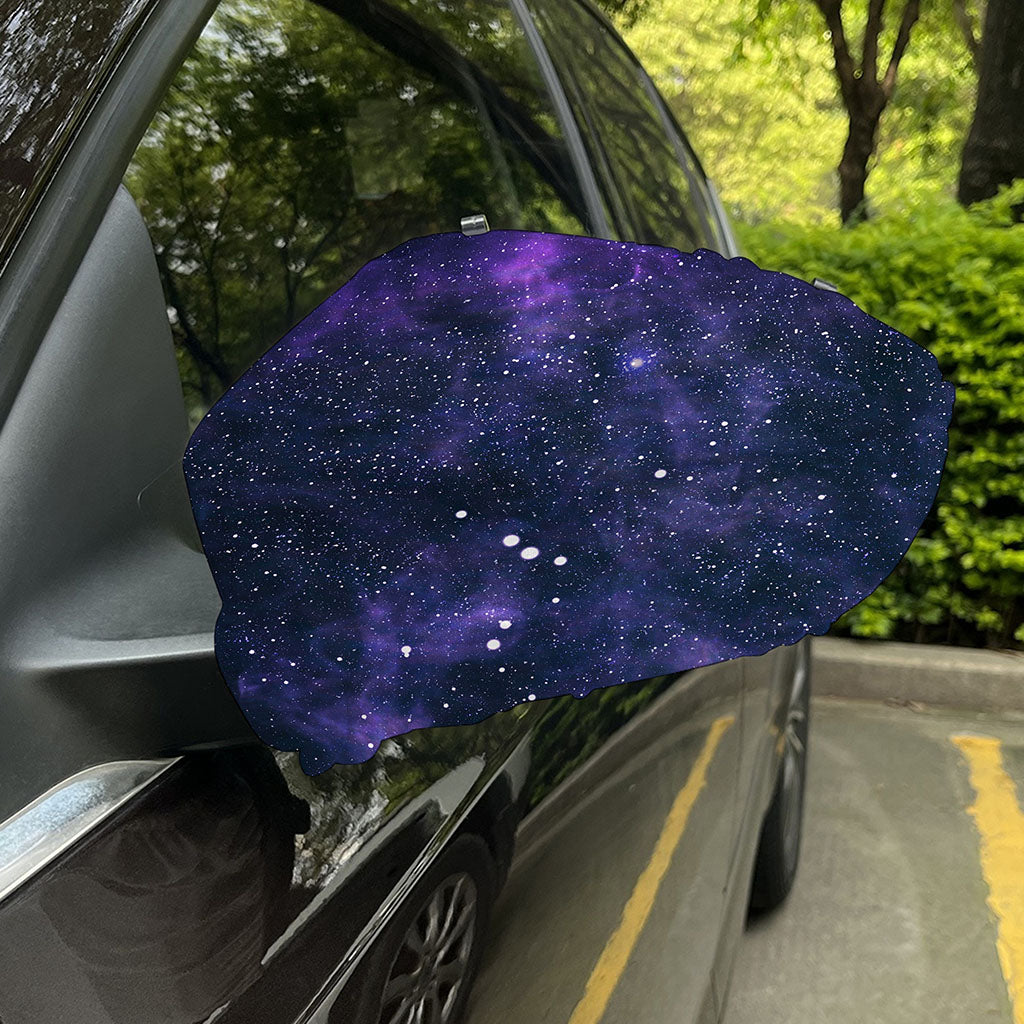 Dark Purple Galaxy Outer Space Print Car Side Mirror Covers