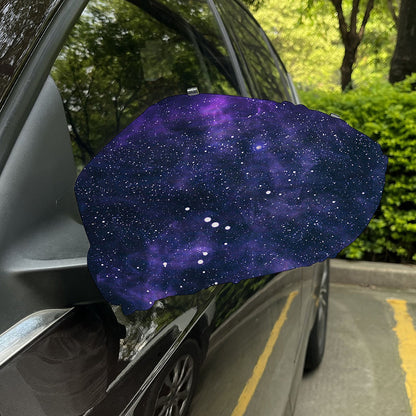 Dark Purple Galaxy Outer Space Print Car Side Mirror Covers