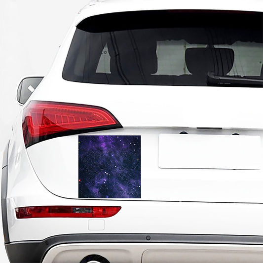 Dark Purple Galaxy Outer Space Print Car Sticker