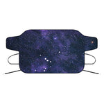 Dark Purple Galaxy Outer Space Print Car Windshield Snow Cover