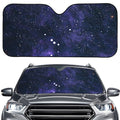 Dark Purple Galaxy Outer Space Print Car Windshield Sun Shade