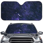 Dark Purple Galaxy Outer Space Print Car Windshield Sun Shade