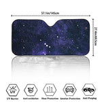Dark Purple Galaxy Outer Space Print Car Windshield Sun Shade