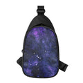 Dark Purple Galaxy Outer Space Print Sling Bag